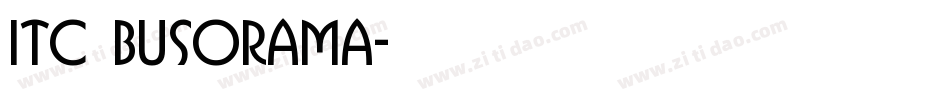ITC Busorama字体转换